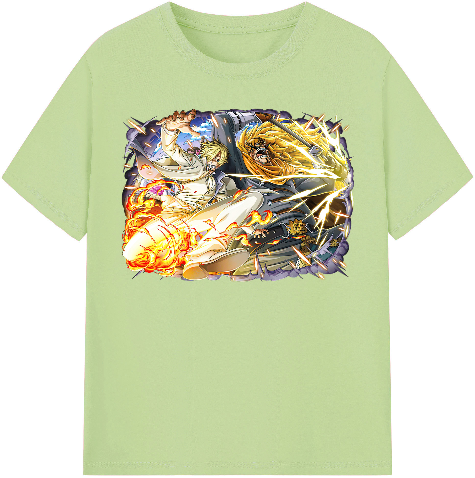 ワンピース サンジ ONE PIECE Sanji 綿100％半袖Tシャツ（フロントプリント）